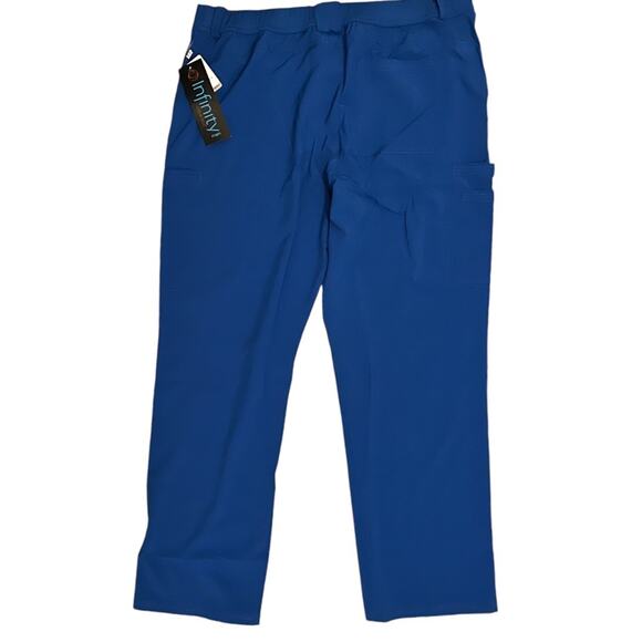 New Infinity Men's Modern Cargo Scrub Pants Size 2XL Athletic Blue Athletic NWT - Picture 2 of 9